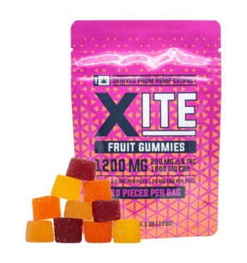 XITE Fruit Gummies | 1200MG Bag (10MG THC + 50MG CBD per gummy)