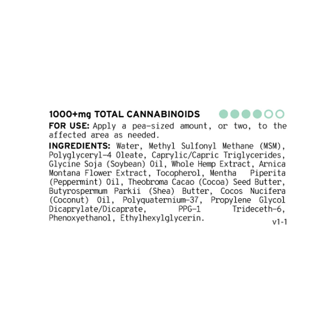 1000mg Relief Cream Full Spectrum
