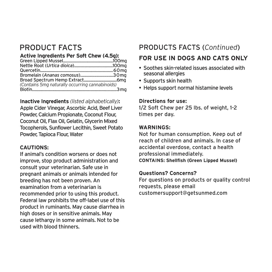 Pet Allergy Aid CBD Chews