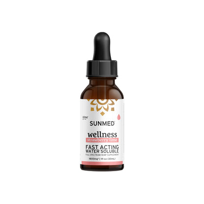 Full Spectrum Strawberry 1800mg Wellness Water Soluble