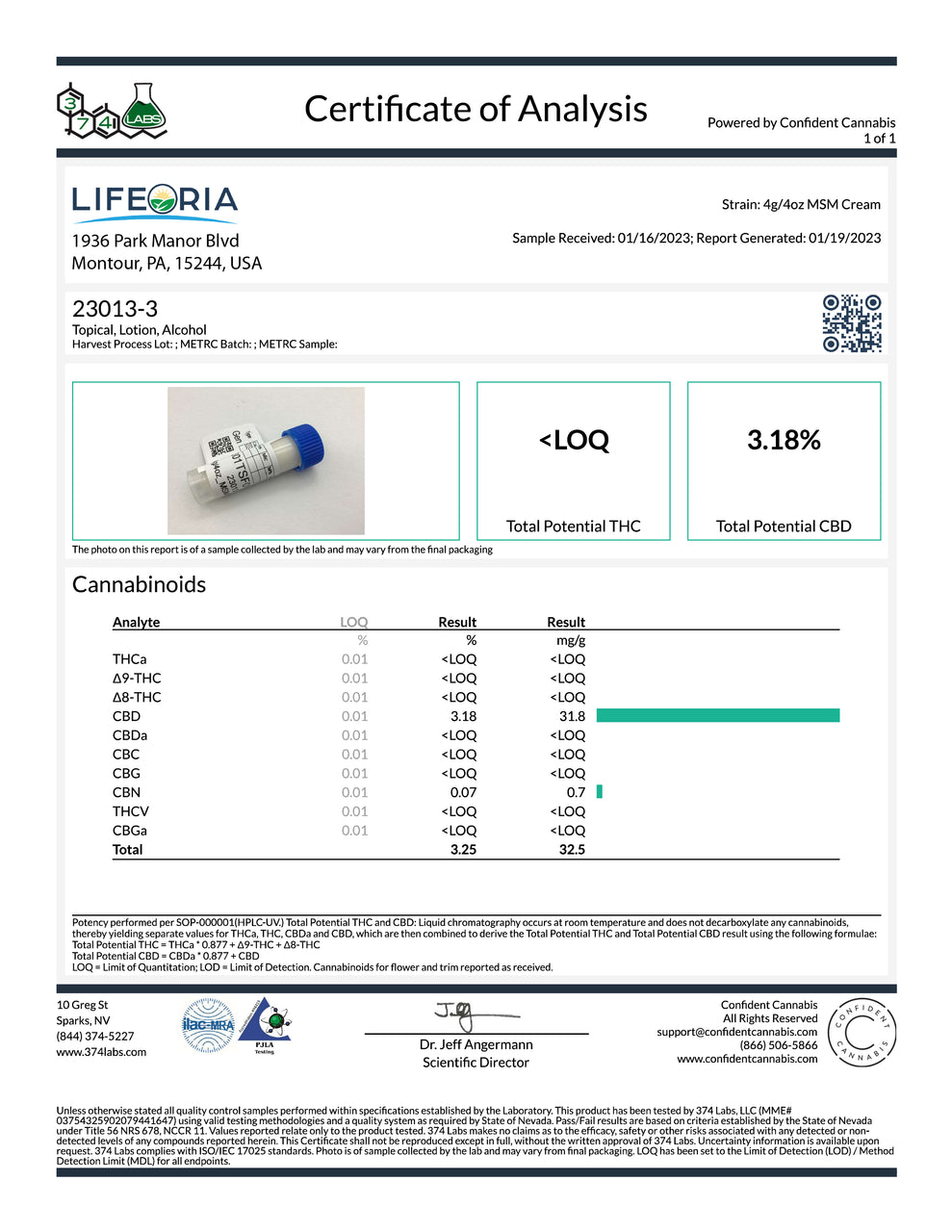 Lifeorian Relief Cream 4000mg